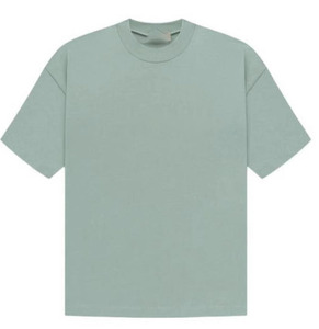 T-shirt en coton de haute qualité à manches courtes, col ample, logo personnalisé, couleur unie, 260g, été, grande taille, OEM personnalisable - Product Image 1