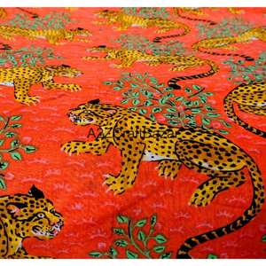 Tela Ecológica, Transpirable, de Secado Rápido, Ligera, 100% Algodón, Tejida con Estampado de Bloques de Rajastán, para Prendas de Mujer y Niña - Product Image 3