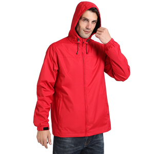 OEM <b>Windbreaker</b> Men's <b>Black</b> Hooded Windproof Jacket Casual Zipper Closure Polyester Outdoor Wear Autumn Style Regular Fit - Product Image 5