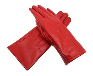 Sheep Leather Sporty Driving Gloves Wrist Length Motorcycle Style Breathable Unlined Design with <b>Shining</b> Leather Finish - Product Image 5