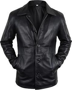 Wholesale Designer Men <b>Leather</b> Coats For Men Outdoor Use Men Clothing Solid Color Plain <b>Leather</b> Coat - Product Image 2