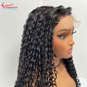 Perruque de luxe en cheveux humains bouclés vietnamiens, avec closure HD Lace 2x4 2x6, doux, volumineux, double tirage, noir naturel - Product Image 6