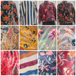 Manufacturer Wholesale Velvet Kimono Robe Short Cardigan V-neck Drawstring Closure Bird Print Floral Pattern Autumn Winter Soft - Product Image 5