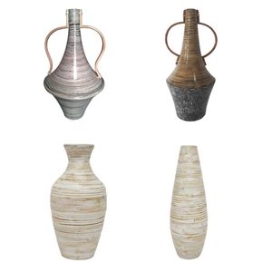 Jarrón de hierba marina vietnamita vintage con incrustaciones de cáscara de huevo para arreglos florales, organizador de plantas para mesa o suelo. - Product Image 6