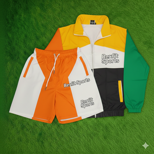 Conjunto Deportivo Rexfit para Hombre, Chaqueta Cortavientos de Nailon y Pantalones Cortos, Servicio OEM, Conjunto Deportivo de Verano, Venta al Por Mayor - Product Image 1