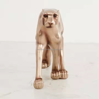 Grande statue de tigre, léopard, gorille, lion en aluminium coulé, écologique, décoration d'intérieur, design moderne, utilisation en intérieur, Impex