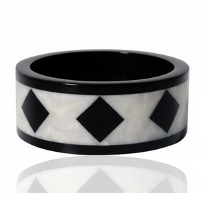 Ensembles de bracelets en résine acrylique faits à la main, géométriques irréguliers, effet marbre, unisexes, empilables, bijoux de mode - Product Image 3