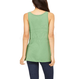 Débardeur de fitness sur mesure pour femme, couleur unie, longueur standard, style décontracté, service OEM, 100 % coton respirant - Product Image 3