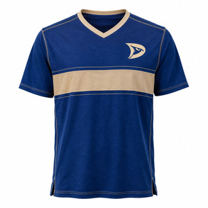 เสื้อเจอร์ซีย์คอร์นโฮลแบบซับลิเมชั่นสีน้ำเงินโคบอลต์สำหรับผู้ชาย รุ่นวินเทจ ประสิทธิภาพสูง ปักโลโก้ ชุดทีม OEM - Product Image 2