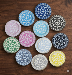 Posavasos de té elegante de estilo clásico, los últimos posavasos de madreperla para servir té o café y almohadillas - Product Image 1