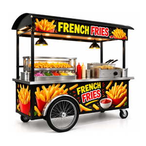 Chariot à frites mobile en acier inoxydable avec friteuse intégrée - Product Image 2