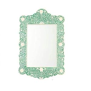 Cadre de miroir décoratif fait main de qualité supérieure avec incrustation d'os, finition pour décoration murale de salle de bain - Product Image 3