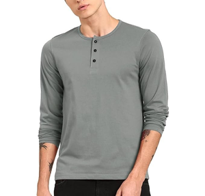 เสื้อยืดแขนยาวผู้ชายทรงปกติ ผ้าฝ้าย 100% 220 GSM พิมพ์ลายแบบ Heat-Transfer แห้งเร็ว ไม่ยับ OEM พร้อมโลโก้ที่คอเสื้อด้านหลัง - Product Image 3