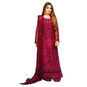 Robes de soirée de créateur pour femmes pakistanaises, ensemble brodé 3 pièces, couleurs et tailles personnalisées, tenue traditionnelle pour mariage et fêtes - Product Image 1