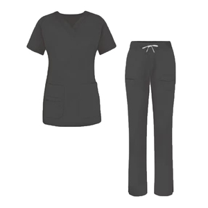 Ensembles d'uniformes médicaux personnalisés de haute qualité en gros, couleur unie, respirants, séchage rapide, en coton, design streetwear pour femmes - Product Image 3