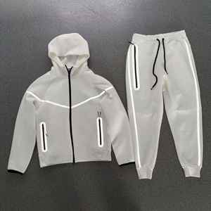 Conjunto de Sudadera con Capucha y Chaqueta Deportiva de Algodón con Cremallera y Capa de Aire para Hombre 2026, Novedad de Otoño, Reflectante con Detalles de Goma - Product Image 3