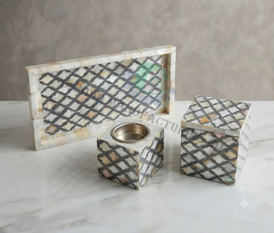 Juego de Quemadores de Incienso Hechos a Mano con Incrustaciones de Hueso, Bandeja Mubkhara para Bakhoor, Caja de Aromaterapia, Decoración para el Hogar, Regalo - Product Image 2