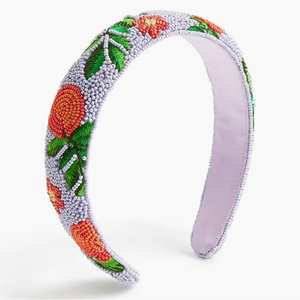 Diadema artística con cuentas y bordado detallado, diadema clásica hecha a mano con bordado de cuentas para un look elegante - Product Image 5