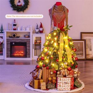Árbol de Navidad Artificial Preiluminado de 1.5 m con Forma de Maniquí para Decoraciones Festivas - Product Image 5