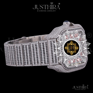 Reloj de Cuarzo con Diamantes Moissanite de Alta Demanda, Reloj de Moda Casual para Mujer, de Acero Inoxidable, para Uso Diario, Disponible para la Venta - Product Image 5