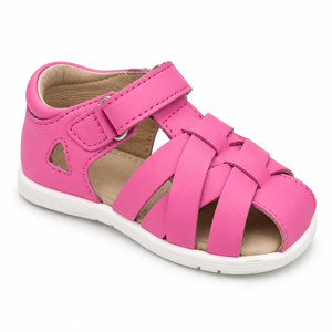 Sandales d'été légères et antidérapantes pour bébés filles, roses, à brides croisées, avec soutien de la voûte plantaire, à fermeture auto-agrippante, pointures 13-24 mois - Product Image 3