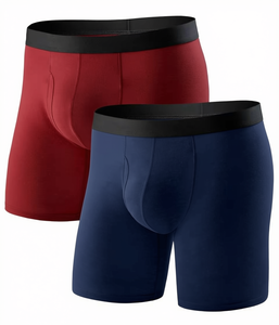 Enrobe Apparel EA-MBB-0001 Boxer Briefs Respirants 2 Pièces Teints en Pièce pour Hommes, Taille Mi-Haute, en Maille Modale de Qualité Supérieure - Product Image 1