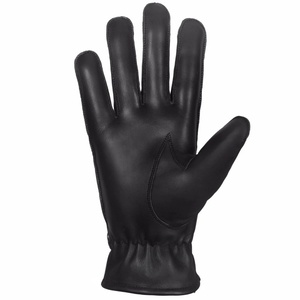 Guantes de Conducción Clásicos de Cuero Negro, Diseño Unisex de Dedos Completos, Correa de Muñeca Ajustable, Agarre Seguro y Cómodo, Para Todas las Estaciones - Product Image 4