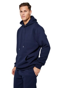 Sudadera con Capucha de Forro Polar para Hombre, Cuello en V, 100% Algodón, Logotipo Personalizado, Resistente al Viento, Informal, Capucha Ajustable, Bordada - Product Image 3