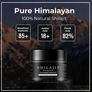 Resina de Shilajit Orgánica Más Vendida, Resina de Shilajit del Himalaya 100% Pura y Natural, 500 mg, Resina de Shilajit Natural 30g para Hombres y Mujeres - Product Image 2