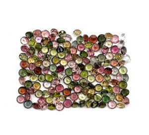 Pierre précieuse naturelle multi-tourmaline ronde taillée 5 mm, tourmaline facettée pour la création de bijoux, certifiée IGI - Product Image 6