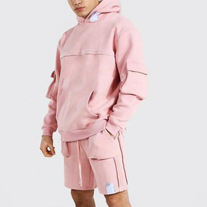 Conjunto Deportivo de Dos Piezas, Pantalones Cortos de Felpa Personalizados de Alta Calidad, Sudadera con Capucha, Conjunto Deportivo Unisex para Hombre - Product Image 1
