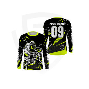 Customized Design Printed Breathable Windproof Comfortable Anti-UV Motocross Jersey Quick Dry Sportswear Unisex Racing - Product Image 1