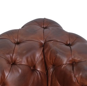 Luxury Style Two Seater Chesterfield Leather <b>Sofa</b> with Quilted Upholstery Rolled Arms Solid Wood Frame Living Room <b>Sofa</b> - Product Image 3