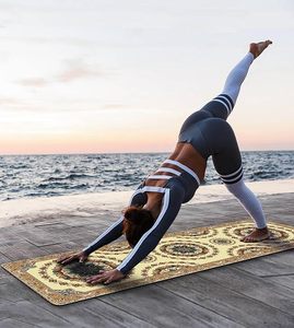 เสื่อโยคะ TPE กันลื่น พร้อมบริการตัดตามขนาด สำหรับผู้ชาย ผู้หญิง ฟิตเนส พิลาทิส ออกกำลังกายบนพื้น - Product Image 4