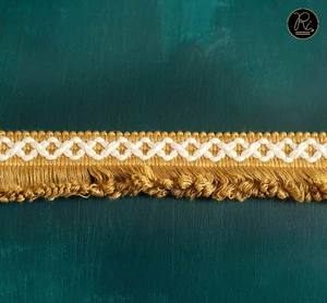 Flecos de Poliéster de Lujo con Borde de Encaje de Poliéster, Adornos Decorativos Hechos a Mano y Sostenibles para Saris - Product Image 4