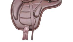 Selle de cheval sans arceau Freemax en cuir véritable de haute qualité, tout usage - Product Image 2