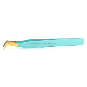 Pinzas de fibra personalizadas para extensión de pestañas Juego de pinzas de acero inoxidable para extensión de pestañas Pinzas de aislamiento de arranque de volumen. - Product Image 4