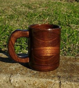 Eco Friendly Wooden Mug Handmade Solid Wood Coffee <b>Cup</b> Natural Finish Rustic Style Drinkware for Tea Coffee Juice - Product Image 1