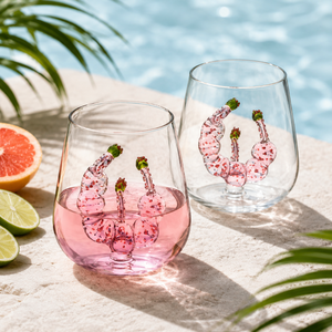 Vasos de Vidrio Transparente de Borosilicato Hechos a Mano de 300 ml, Vasos Reutilizables para Whisky, Agua y Jugos, Libres de Plomo, al por Mayor - Product Image 1