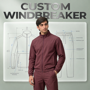 Conjunto de Chaqueta Cortavientos de Nailon Personalizada para Hombre, Pantalones Cortos, Sudadera con Capucha, Ropa Deportiva Ligera, Resistente al Viento, para Correr, Entrenamiento, Ropa Urbana - Product Image 5