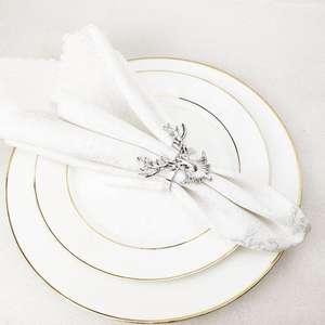 Anneaux de serviette en métal modernes pour la décoration de table, écologiques, durables, personnalisables, accessoires de table design pour - Product Image 4