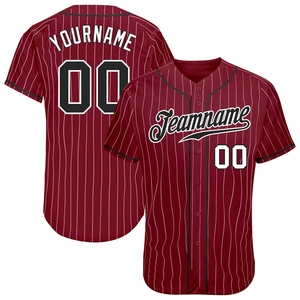 Wholesale Best Selling OMMIZ INDUSTRY Custom White Royal Pinstripe Royal-Red Authentic <b>Raglan</b> Sleeves Baseball Jersey - Product Image 4
