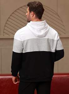 Sudadera con Capucha para Hombre, Estilo Urbano, Invierno, Mezcla de Poliéster y Algodón, Forro Polar, Transpirable, Ecológica, Informal, para Gimnasio, Fitness y Deportes - Product Image 4