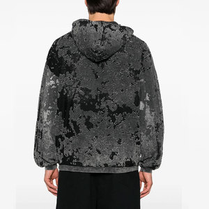 Sweat à capuche streetwear en coton 100% de qualité supérieure, effet vieilli, délavé à la pierre, style vintage, par fabricant OEM - Product Image 5