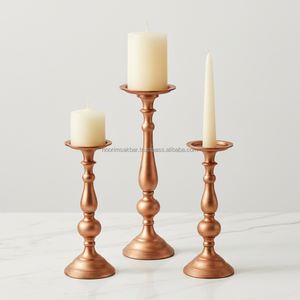 เชิงเทียนอะลูมิเนียมทำมือ ปี 2026 ตกแต่งสไตล์โบราณ สำหรับงานแต่งงานและคริสต์มาส ของตกแต่งบ้านหรูหรา สไตล์ยุโรป - Product Image 1