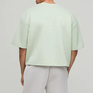 เสื้อยืดโอเวอร์ไซส์ทรงสตรีทสุดฮิต แขนสั้น ไหล่ตก ทรงบ็อกซี่ ทรงหลวม ใส่สบายสำหรับผู้ชาย ผ้าฝ้าย 100% ระบายอากาศได้ดี แห้งเร็ว - Product Image 4