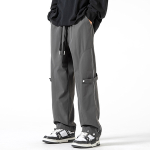 Wholesale Men <b>Tactical</b> Cargo <b>Pants</b> Custom Eco-Friendly Canvas <b>Waterproof</b> Mid Waist Heavyweight Casual Straight Trousers Private - Product Image 2
