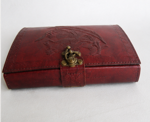 Vintage Handmade Leather Journal with Dragon Embossed Cover | Lock Diary Notebook | Antique Writing Sketchbook Gift - Product Image 3