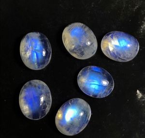 Pierre de lune arc-en-ciel naturelle bleue ovale cabochon 9x11MM 23 carats pour la fabrication de bijoux - Product Image 1