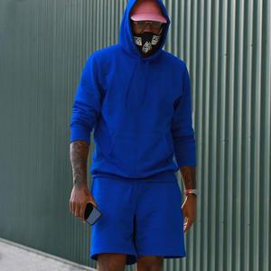 Conjunto Deportivo Cortavientos de Invierno para Hombre, Sudadera con Capucha Informal de Color Sólido, 100% Algodón Orgánico, Servicio OEM - Product Image 4